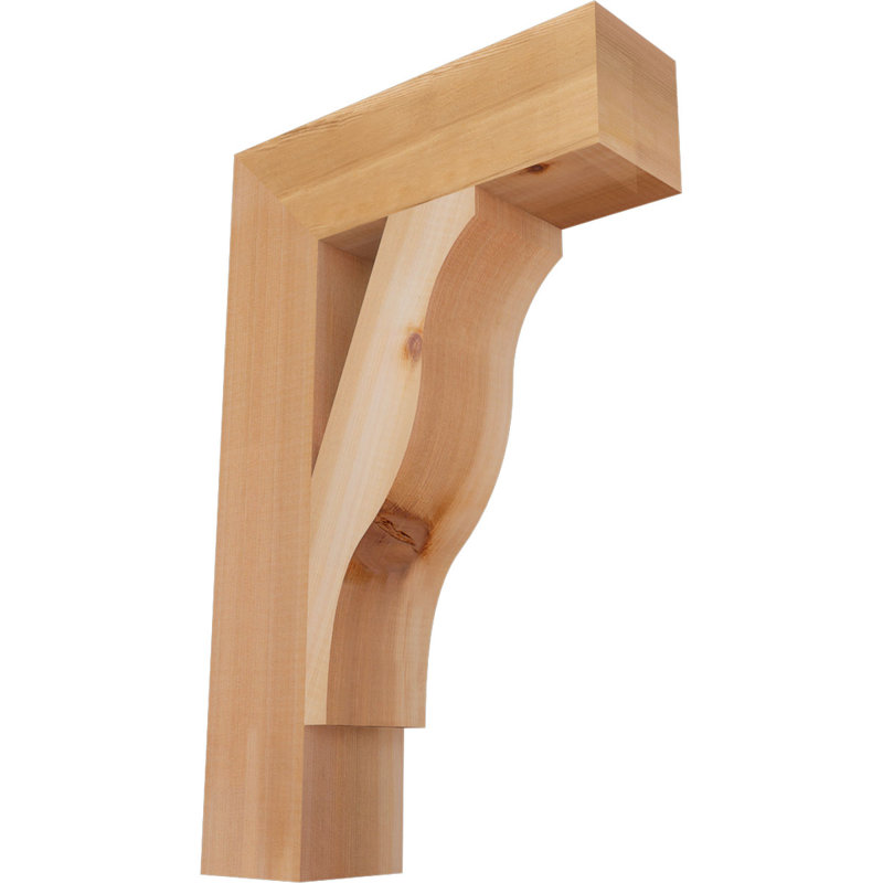 Funston Block Bracket, 22" H x 3.5" W x 14" D, Western Red Cedar (Smooth)