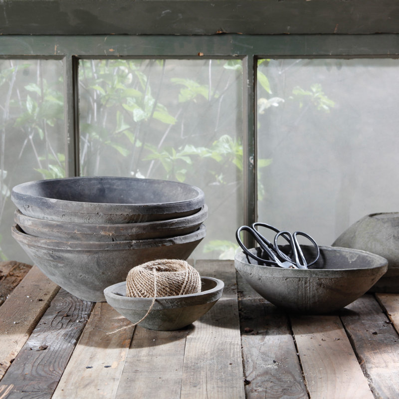 Pot à fleurs en terre cuite Alnwick, Gris mousse, H 2,75 po x l 8 po x P 8 po