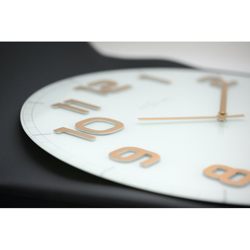Horloge murale Broddie, Noir / Cuivre