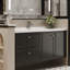 Meuble-lavabo noir simple de style français