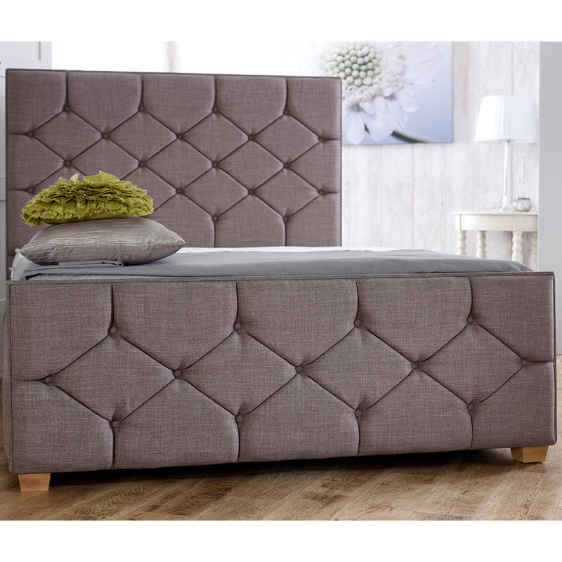 Spurrier Upholstered Bed, Cream, Kingsize (5')