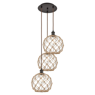 Luminaire suspendu suspendu à 3 lumières de 17 po Ballston - Alyne
