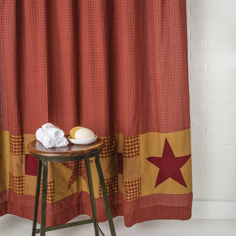 Ninepatch Star Cotton Shower Curtain