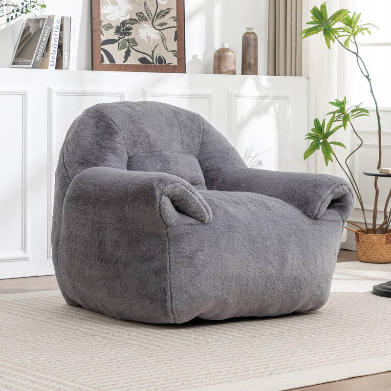 Fauteuil à billes, Fausse fourrure grise foncée