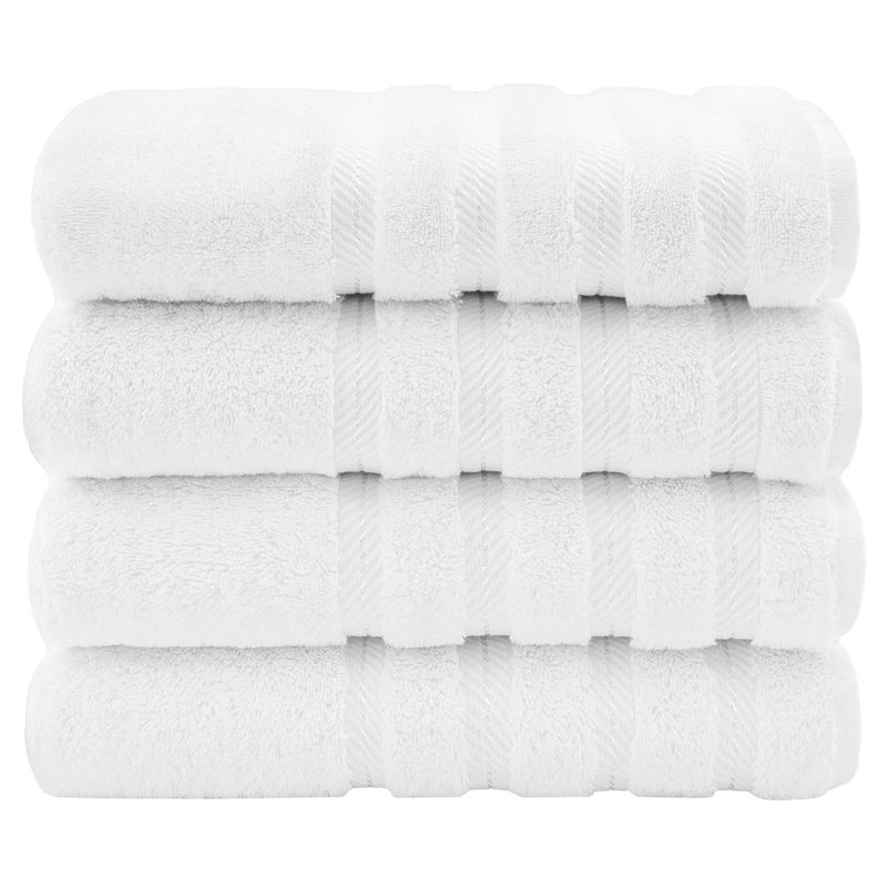 Edison 100% Turkish Cotton Quick-Drying Bath Towels, White