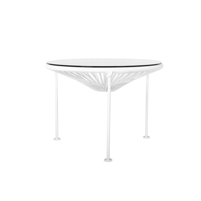 Zicatela Indoor Handmade Coffee Table, White, White