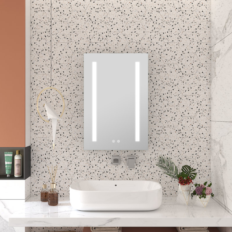 30 Inch H Recessed or Surface LED Mirror Cabinet With Defogger And Adjustable Shelves, 30" H x 20" W x 4.63" D, Left