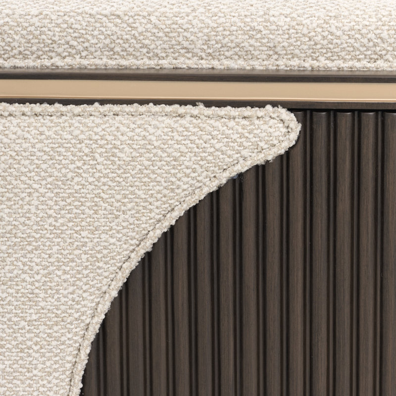 West Kensington Loveseat - Buff/Seal Salt Caramel, Espresso Wood