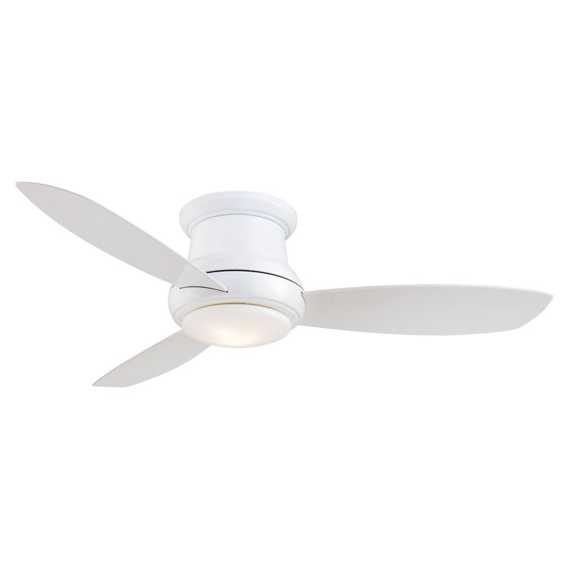 52" Concept II 3 - Blade LED Propeller Ceiling Fan with Remote Control and Light Kit Included, White, LED