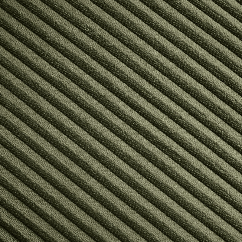 Chaise berçante en velours côtelé avec repose-pieds Rocking Chairs, Green