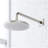 Sefina Thermostatic Shower System with Dual Showerheads, Slide Bar & Hand Shower - Brushed Nickel-117660783