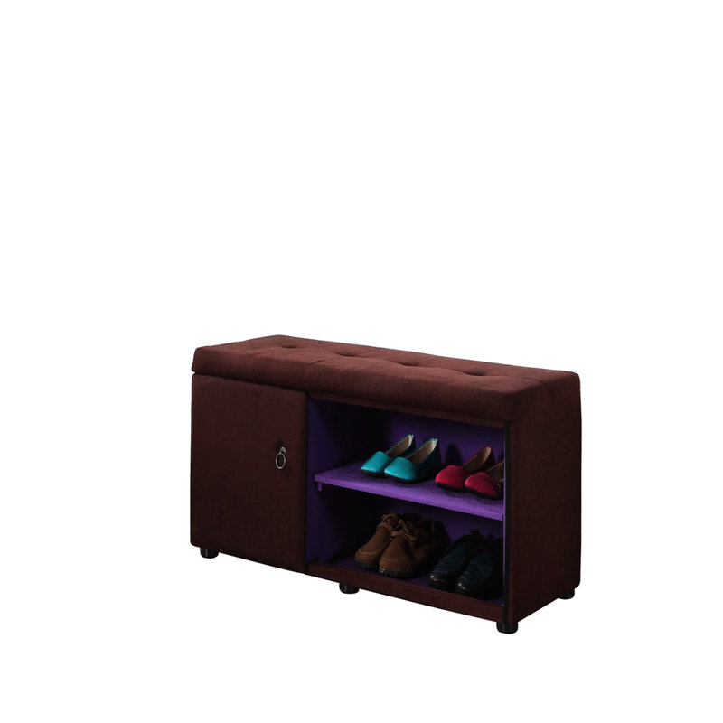 Brun 18 po avec compartiment à chaussures - Espace de rangement intérieur en mousse et fibre