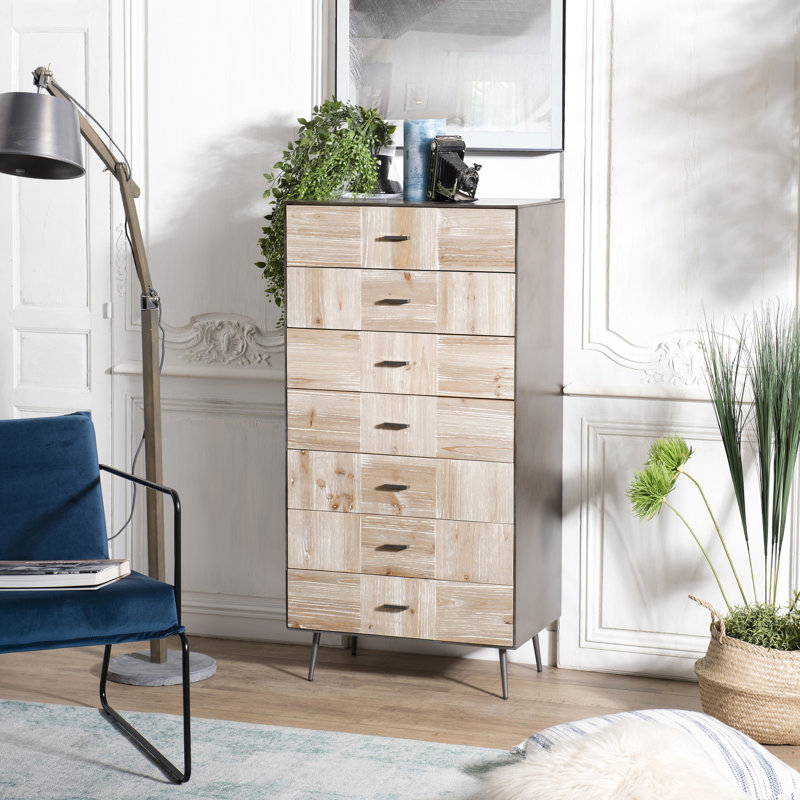 Boutwell Solid Wood 60 cm W Chest of 7 Drawers