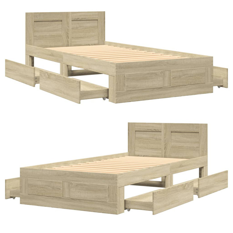 Storage Bed, Sonoma Oak, Single (3')