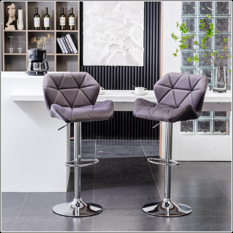 Tabouret de bar Breni Velvet Diamond