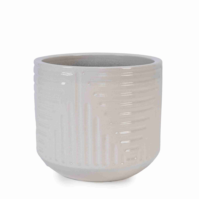 High-quality ceramic flower pots, Milk White