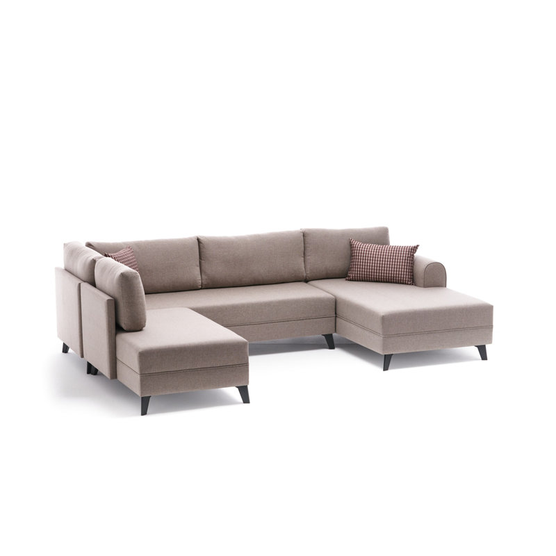 Canapé modulaire de 118,11 po Mcpherson faisant face à la gauche, Beige