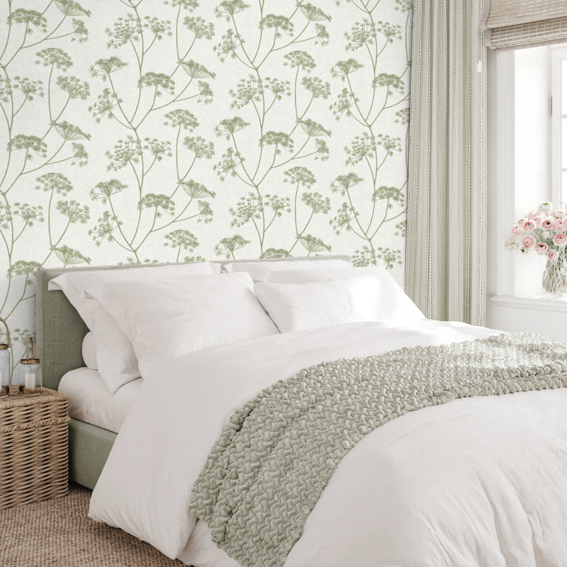 Mirella Floral Wallpaper, Green