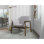 Fauteuil d'appoint rembourré et tissé en lin gris vieilli Miller