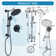 Wall Mounted Exposed Shower Faucet with Anti-Scald Pressure Balance Valve