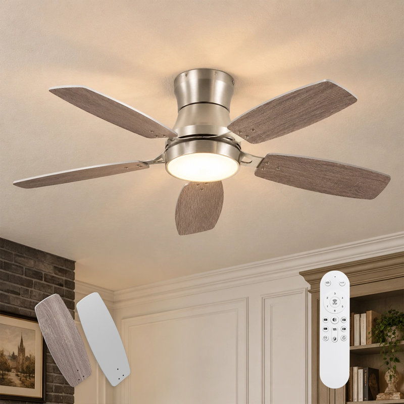 Ventilateur de plafond 42 po 5 pales 42 po, Sand Nickel, 42"