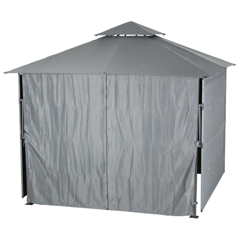 Palmgrass Dakota Fields Grey Fabric Side Wall for Canopy