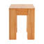 Table d'appoint cannelée en bois de pin naturel avec pieds éléphants