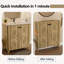 Armoire de salle de bain autoportante de 30 pouces de style américain avec lavabo en céramique - Installation brevetée en 1 minute, peu encombrante et facile à assembler-203803645