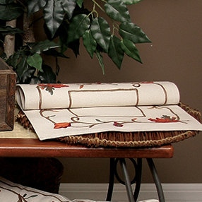 Harvest Vine Cotton Embroidered Rectangle Placemat