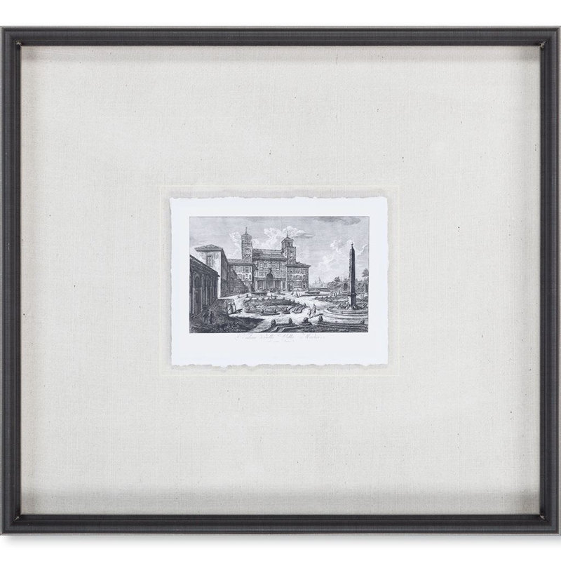 Reproduction d'art encadrée sous verre Veduta, Veduta della Villa Medici