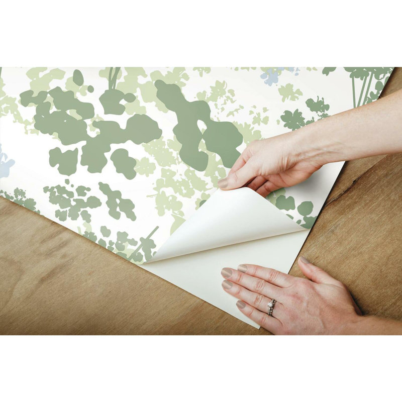 Rouleau de papier peint auto-adhésif L 16,5 pi x l 20,5 po Ferriera, Vert