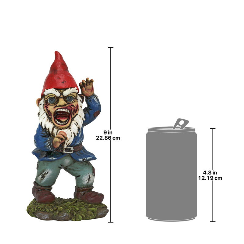 Full Color Zombie Apocalypse Garden Gnome Statue