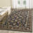 Ferrera Oriental Handmade Tufted Wool Navy Area Rug-401694210