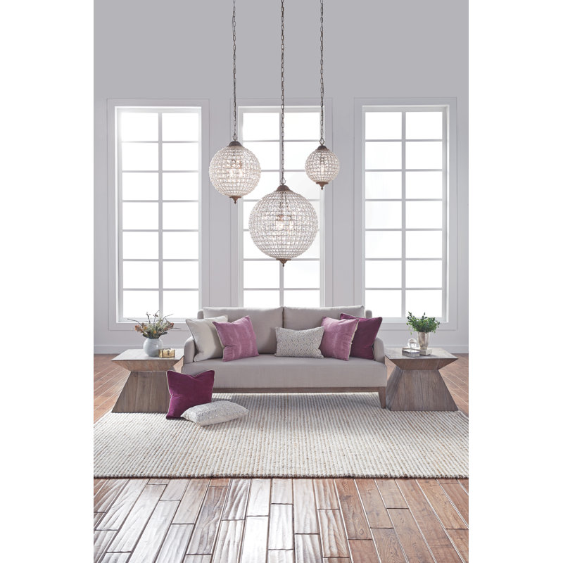 Allesandria 3-Light Crystal Pendant, 24" H x 18" W x 18" D