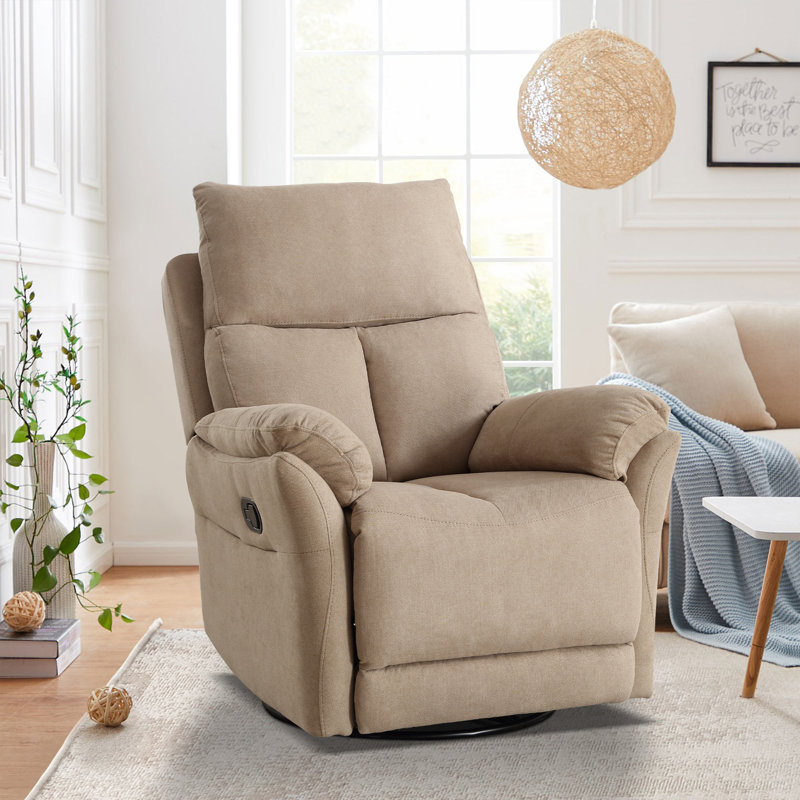 Fauteuil inclinable et berçant l 33,5 po Hawn, Chameau