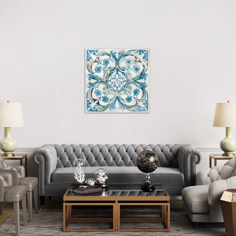 Caribbean Tile I 1 Piece Wrapped Canvas Painting, 93.98 cm H x 93.98 cm W x 3.175 cm D