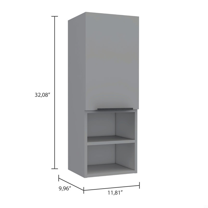 Pharmacie rectangulaire à 2 tablettes, Blanc, H 32,17 po x l 10,04 po x P 11,81 po