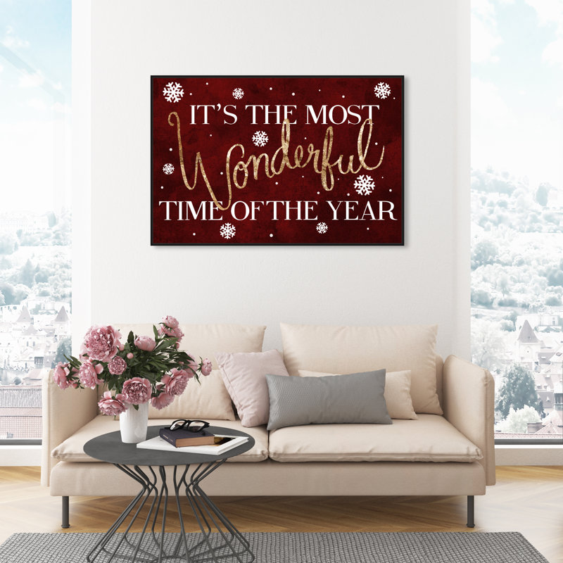 «Wonderful Time» - Impression sur toile, H 30 po x l 45 po, Toile avec cadre noir
