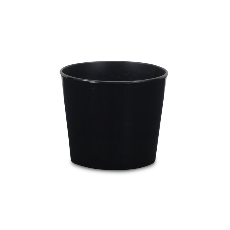 Pot à fleur rond d'intérieur et extérieur en plastique recyclé 6 po
