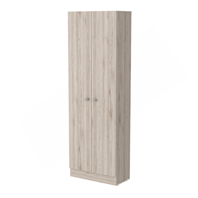 Grande armoire de rangement rectangulaire à 2 portes Buxton - gris clair, Gris clair