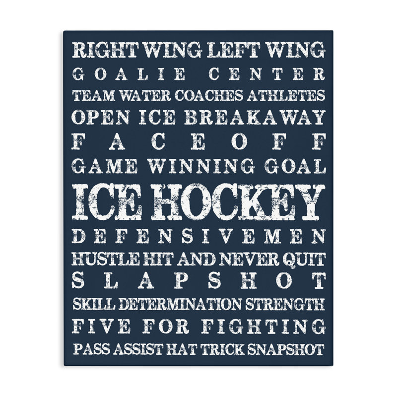 «Ice Hockey Expressions», conception par Melody Hogan, H 48 po x l 36 po