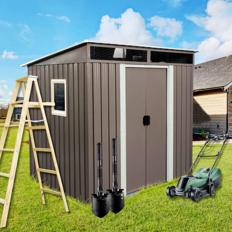 6 ft. W x 5 ft. D Aluminum Storage Shed