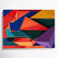 «Geometric Abstraction 53», art mural sur toile orange