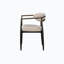 Chaise d'appoint (lot de 2), tissu beige et finition noire