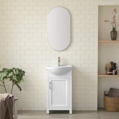 Boesch 20'' Single Bathroom Vanity with Ceramic Top