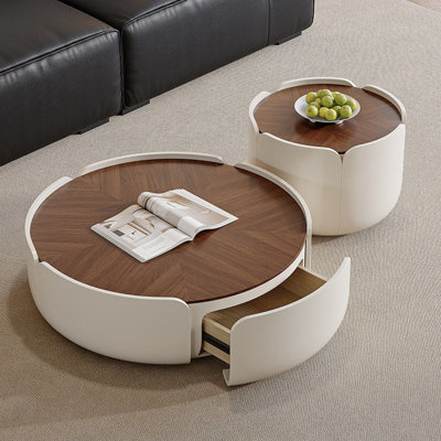 Nordic-style wooden coffee table