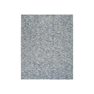 Tapis oriental bleu en laine tissé à la main 8 pi 2 po x 10 pi 0 po - MOA10265243