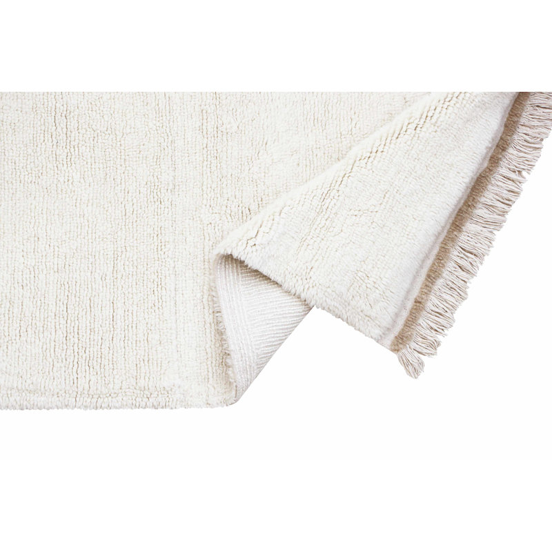 Sheep Of The World Hand Tufted Wool Area Rug in Sheep White, Runner 2'7" x 7'6"
