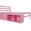 Lit plateforme en bois avec tablettes de rangement amovibles, deux tiroirs de rangement intégrés pour plus de commodité-319592925-319592924