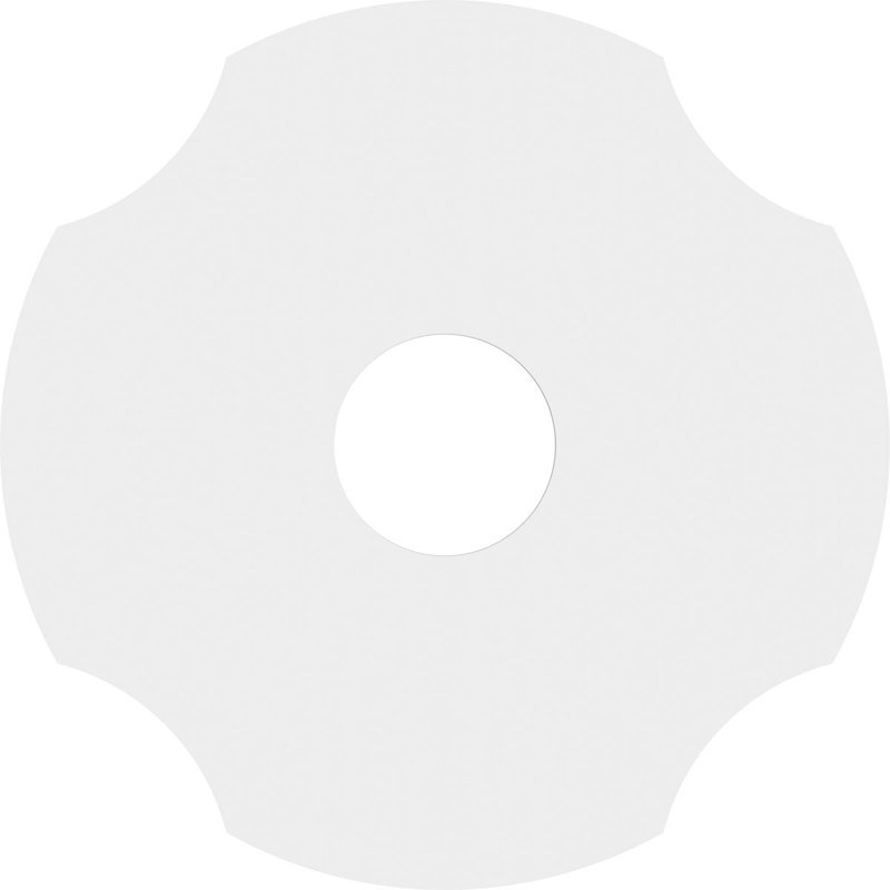 Diamètre intérieur de médaillon contemporain en PVC de 3 po Percival, H 12 po x l 12 po x P 1 po